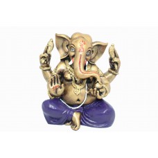 Handmade God Ganesha Ganesh Idol Statue Poly Resin Home Decorative purple
